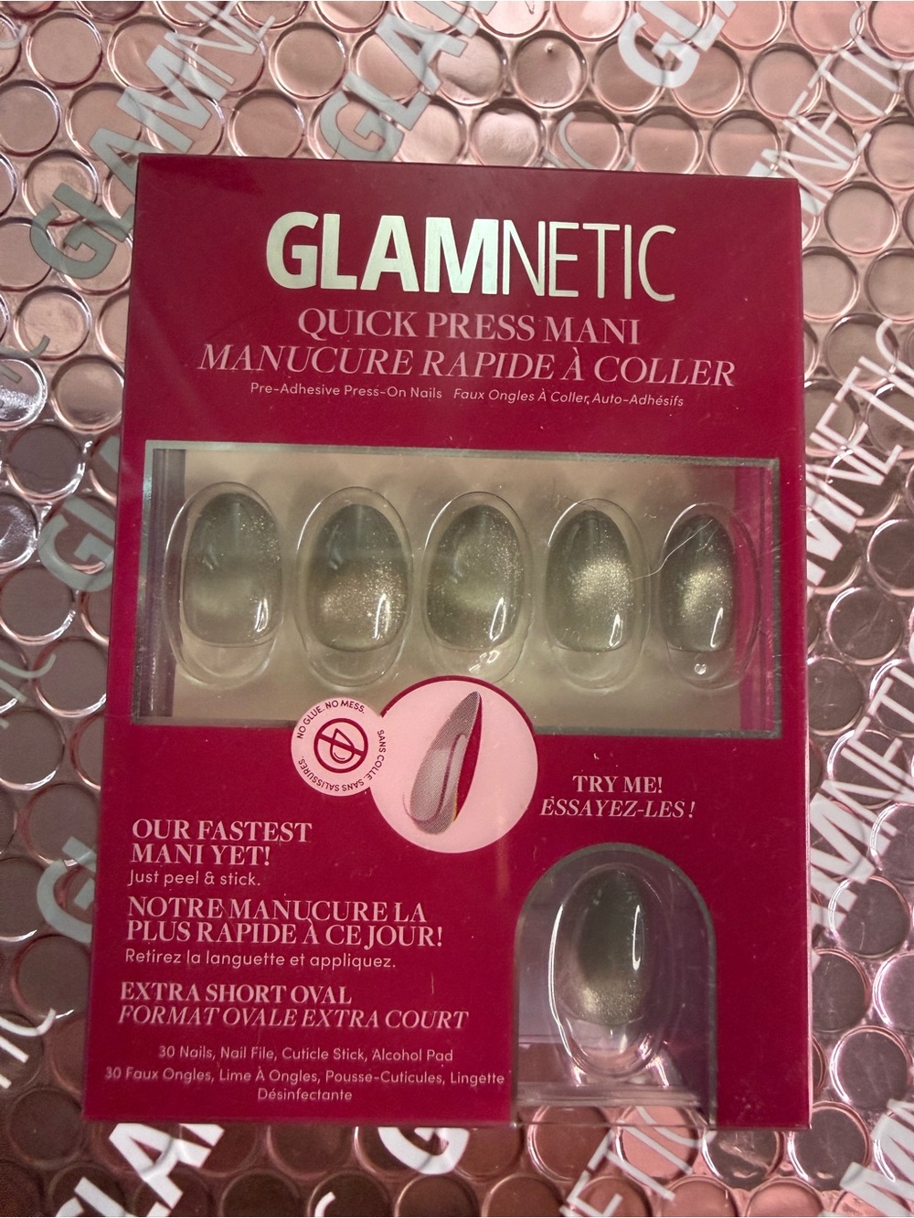Quick Press Mani Pre-Adhesive Press-On Nails - Moss